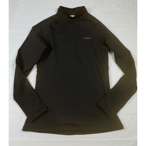 Wedze Decathlon Freshwarm Base Layer Top Womens Small Black Ski Thermal Shirt